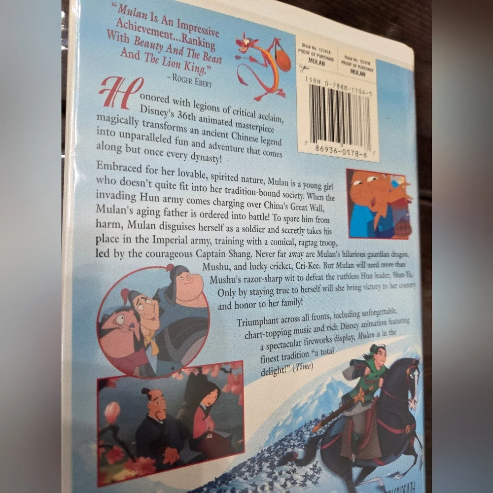 Disney Mulan VHS In Case